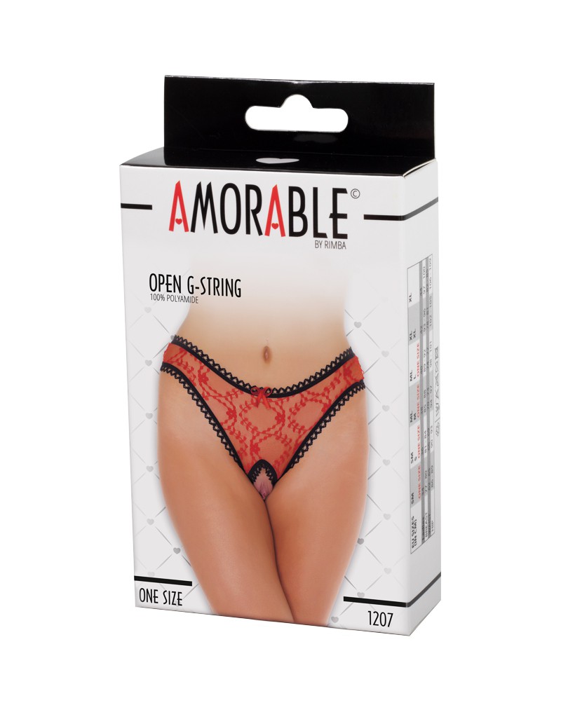 Amorable by Rimba – Offener String – One Size – Rot