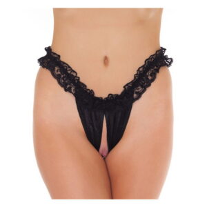 Amorable by Rimba - Offener Slip - One Size - Schwarz