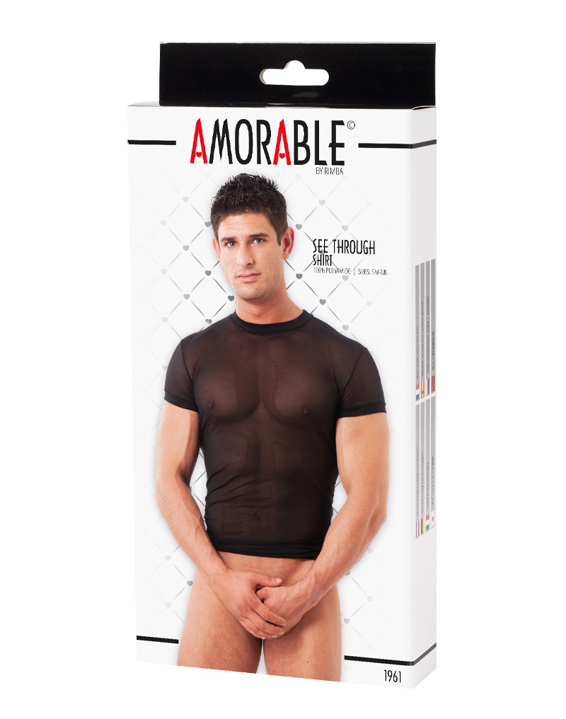 Amorable by Rimba – Transparentes T-Shirt – Schwarz