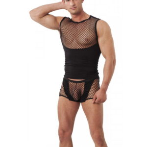 Amorable by Rimba - Tanktop mit Netz - Schwarz