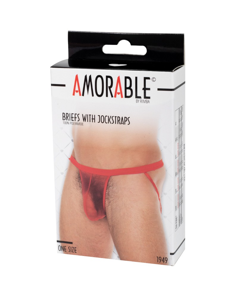 Amorable by Rimba – Transparenter Jockstrap – One Size – Rot