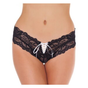Amorable by Rimba - Slip - One Size - Schwarz / Weiß