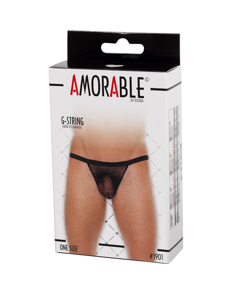 Amorable by Rimba – Transparenter String – One Size – Schwarz
