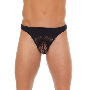 Amorable by Rimba - String mit Mesh - One Size - Schwarz