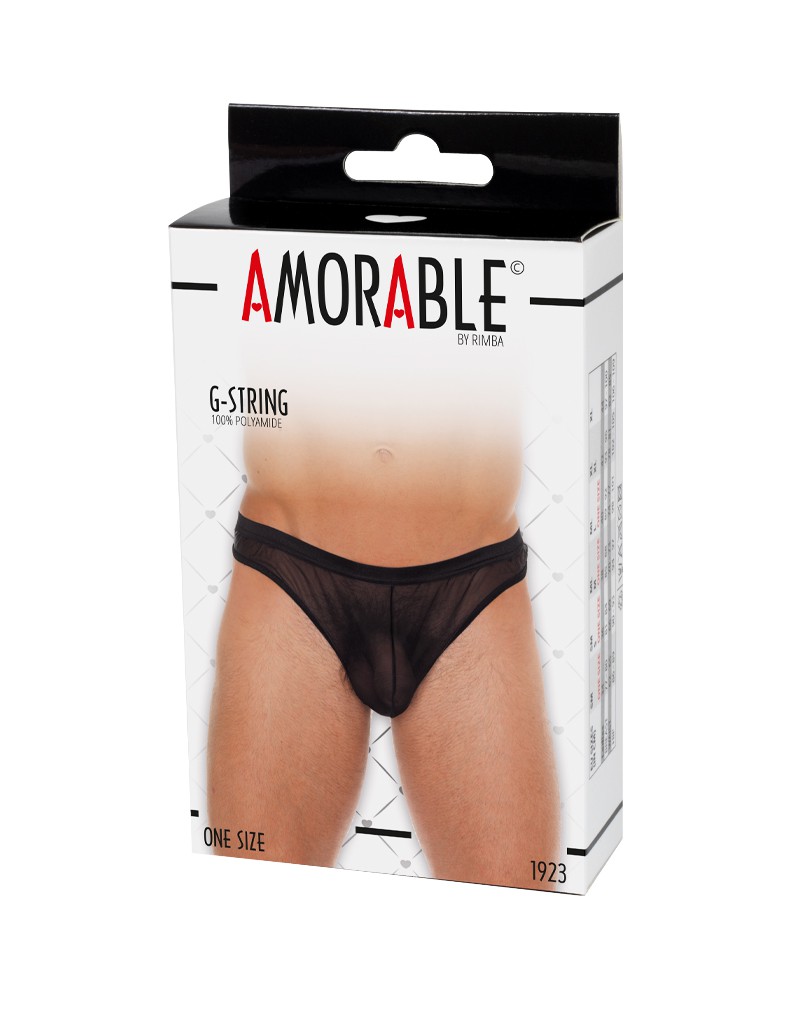 Amorable by Rimba – Transparenter String – One Size – Schwarz