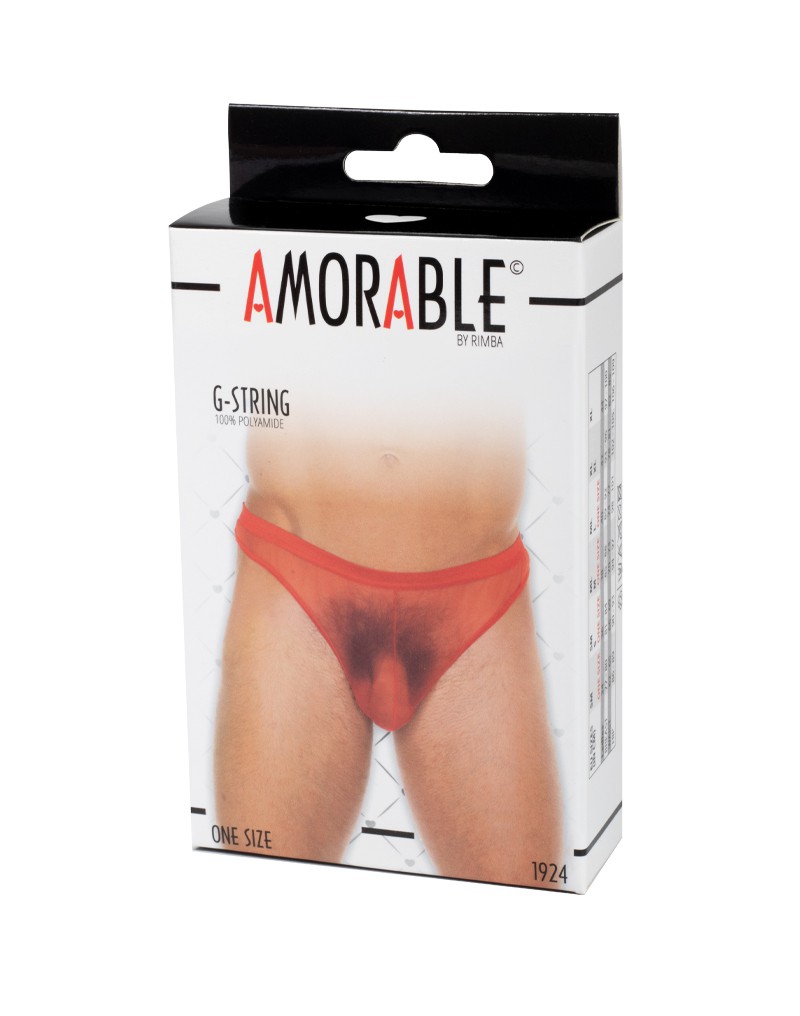 Amorable by Rimba – Transparenter String – One Size – Rot
