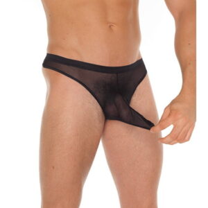 Amorable by Rimba - Transparenter String mit Auslauf - One Size - Schwarz