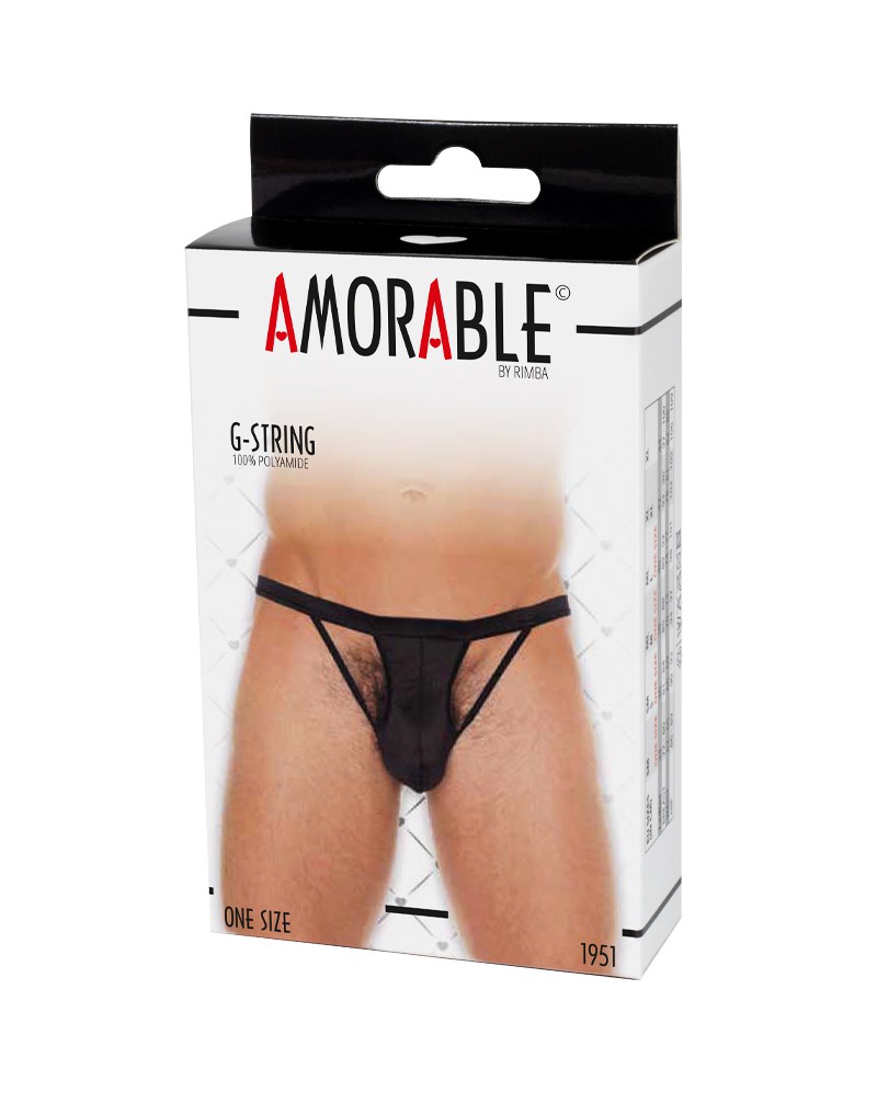Amorable by Rimba – Offener String – One Size – Schwarz