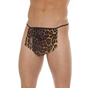 Amorable by Rimba - String mit Lendenschurz - One Size - Leopardenmuster