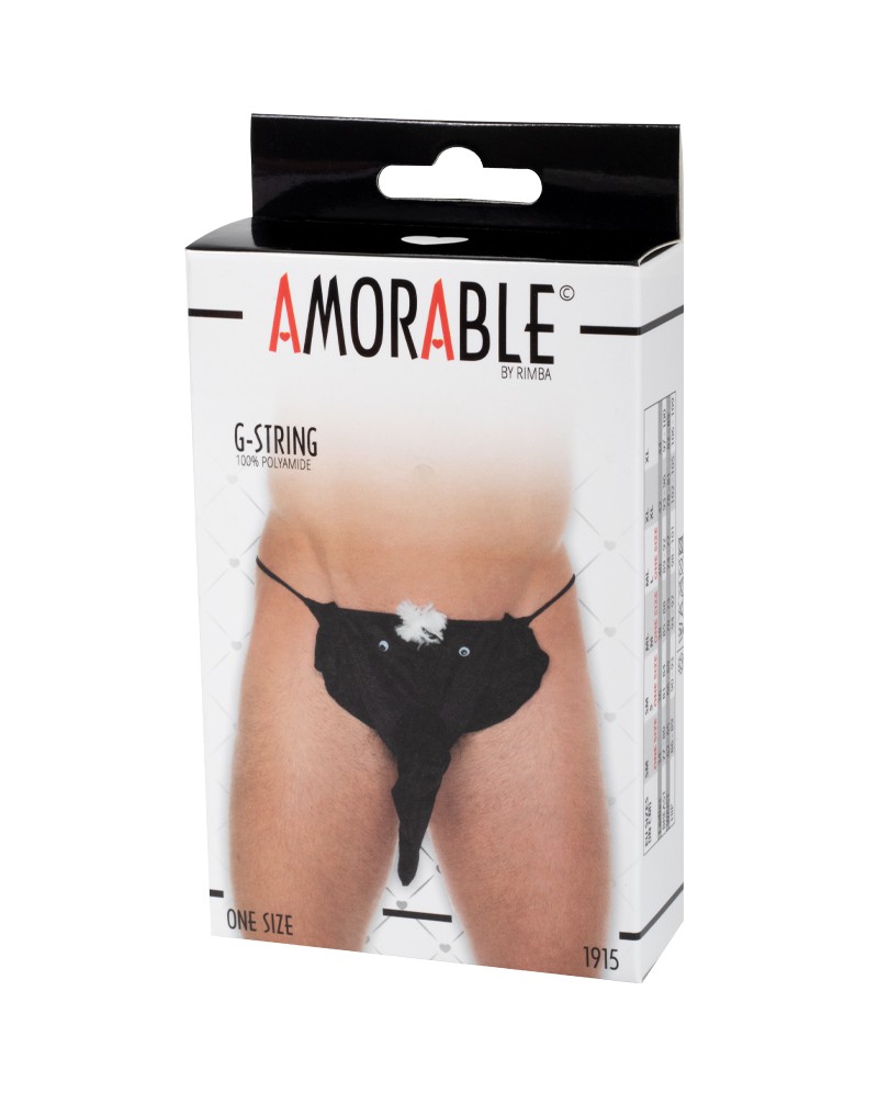Amorable by Rimba – Tanga mit Elefantenkopf – One Size – Schwarz