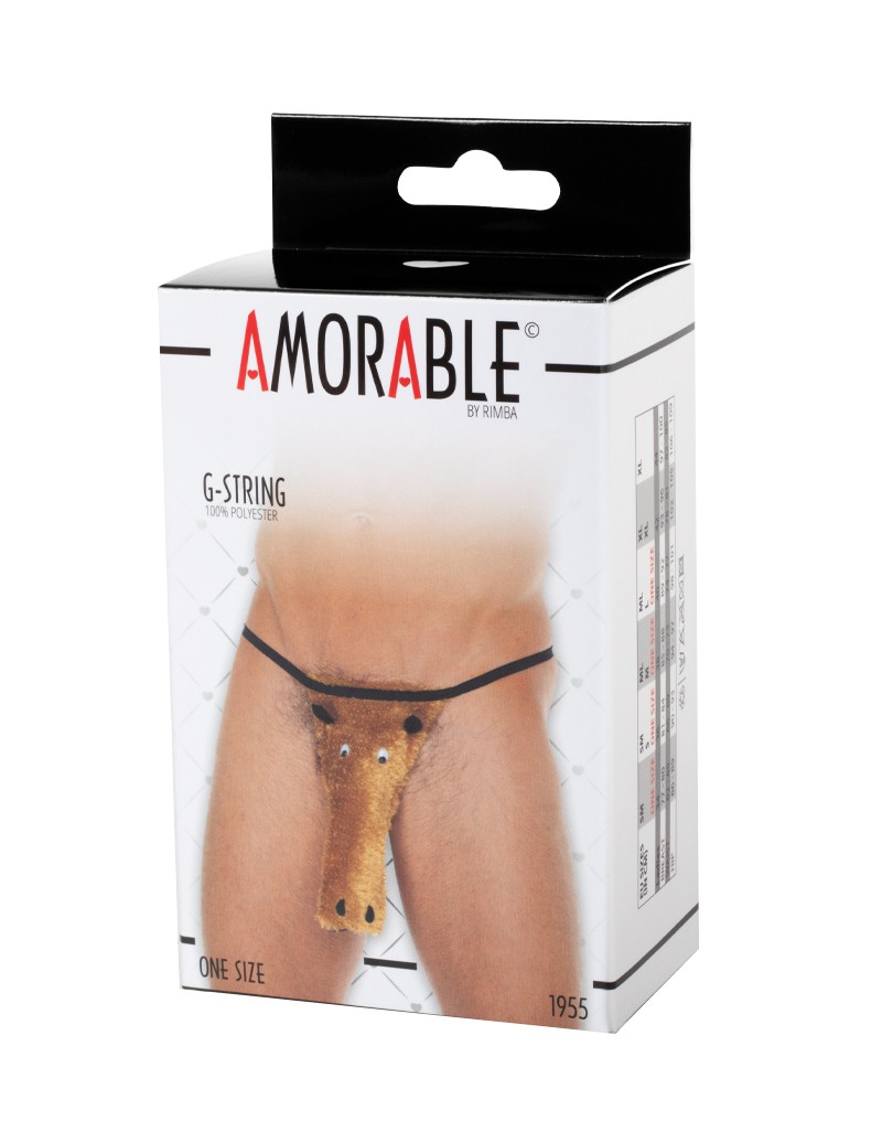 Amorable by Rimba – String mit Pferdekopf – One Size – Braun