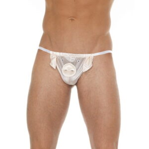 Amorable by Rimba - String mit Schweinekopf - One Size - Weiß