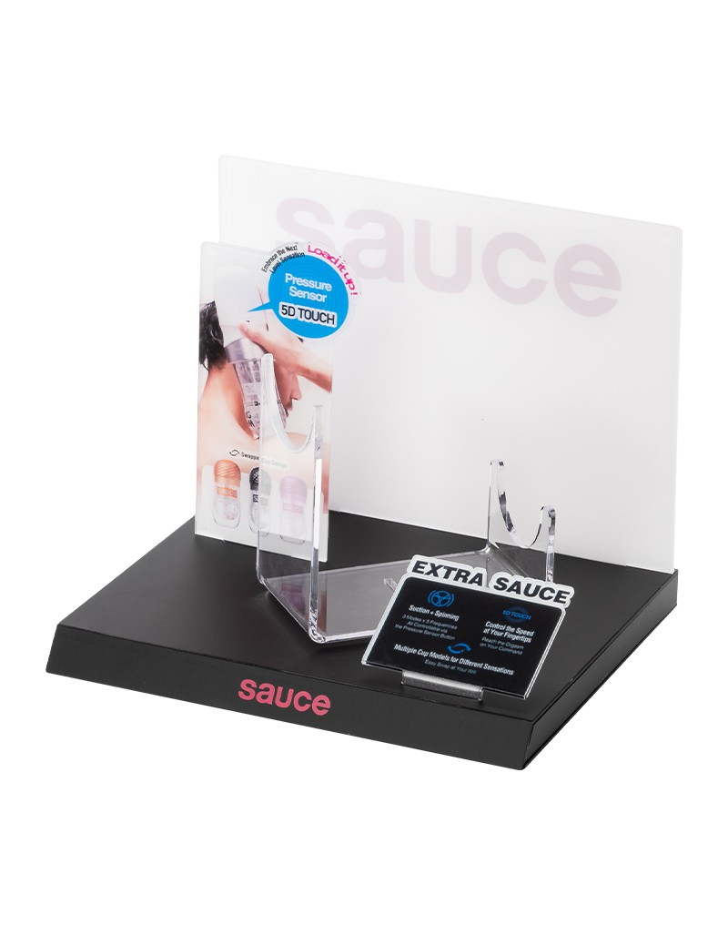 Sauce – Display – Schwarz, Rosa & Weiß