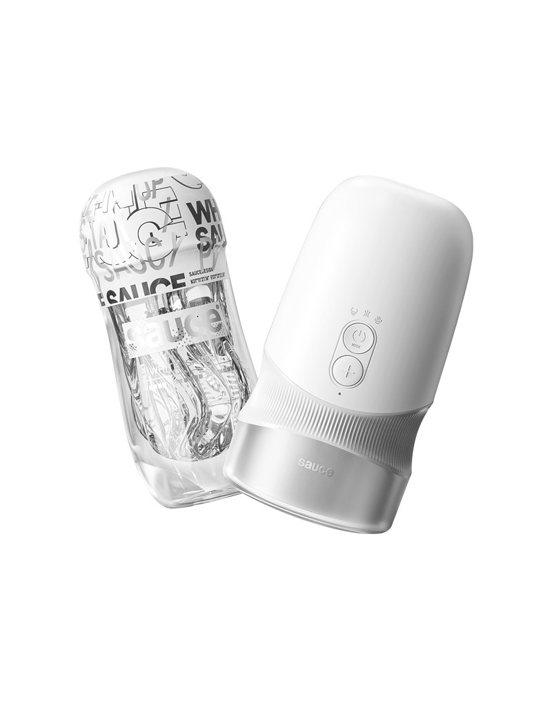 Sauce – Extra Sauce – Elektronischer Masturbator mit weißem Saucenbecher – Weiß