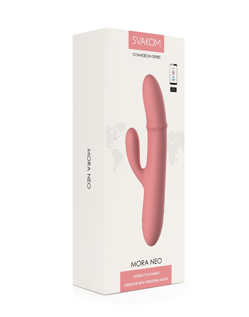 SVAKOM – Mora Neo – Interaktiver Rabbit-Vibrator mit thrusting Perlen – Pink