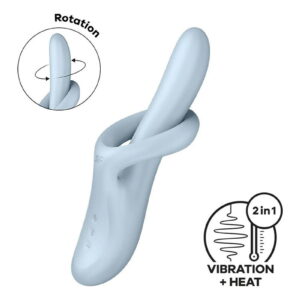 Satisfyer - Heat Flex 4 - Wärmender Rabbit-Vibrator - Blau