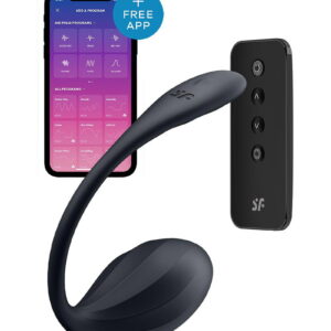 Satisfyer - Ribbed Petal - Wearable Vibrator (mit App-Steuerung) - Schwarz