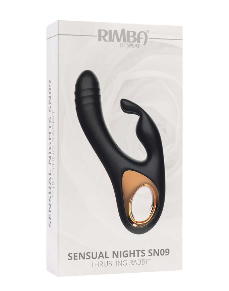Rimba Toys – Sensual Nights SN09 – Thrusting Rabbit Vibrator – Schwarz