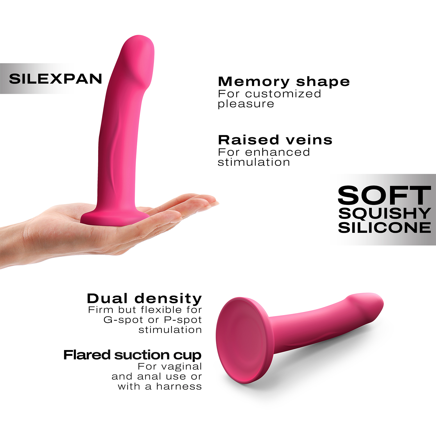 Dorcel – Real Pleasure Dildo – Größe S – Rosa – Bild 5