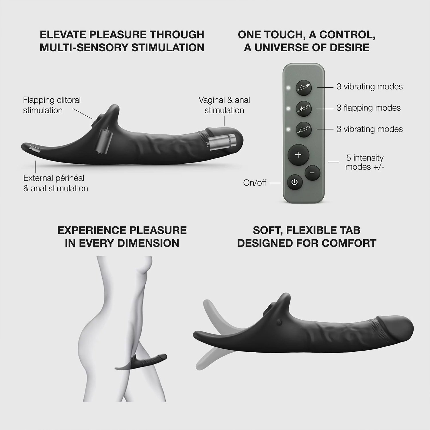 Strap-On-Me – Realistischer Multi-Orgasmus-Dildo – Größe XL – Schwarz – Bild 6