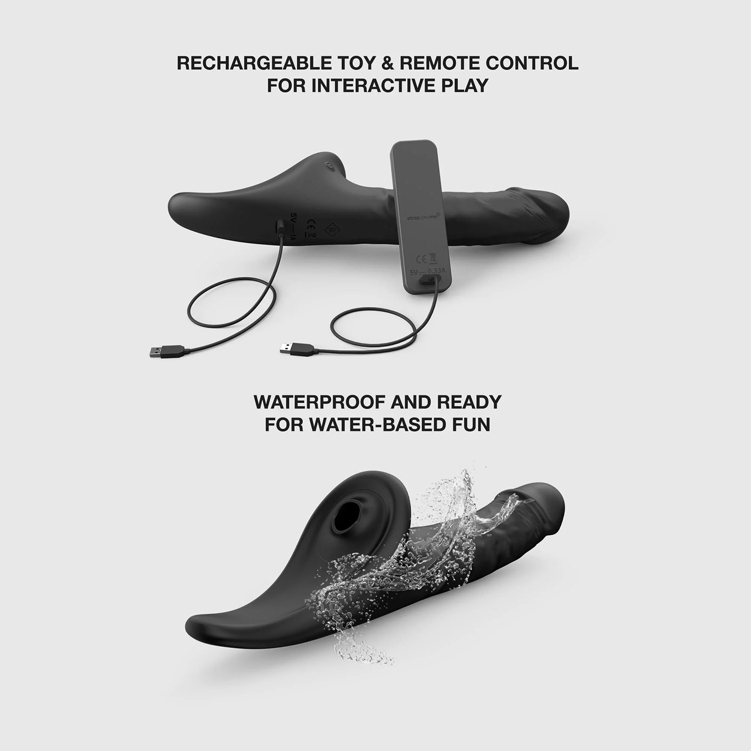 Strap-On-Me – Realistischer Multi-Orgasmus-Dildo – Größe XL – Schwarz – Bild 7