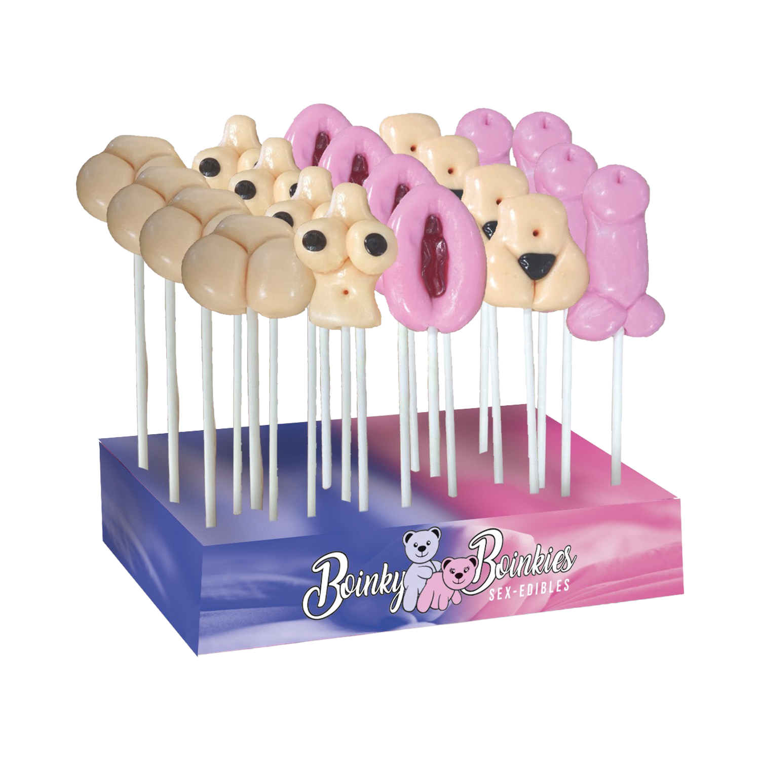 Boinky – Lutscher mit Sex-Motiven – Display mit 25 Stück