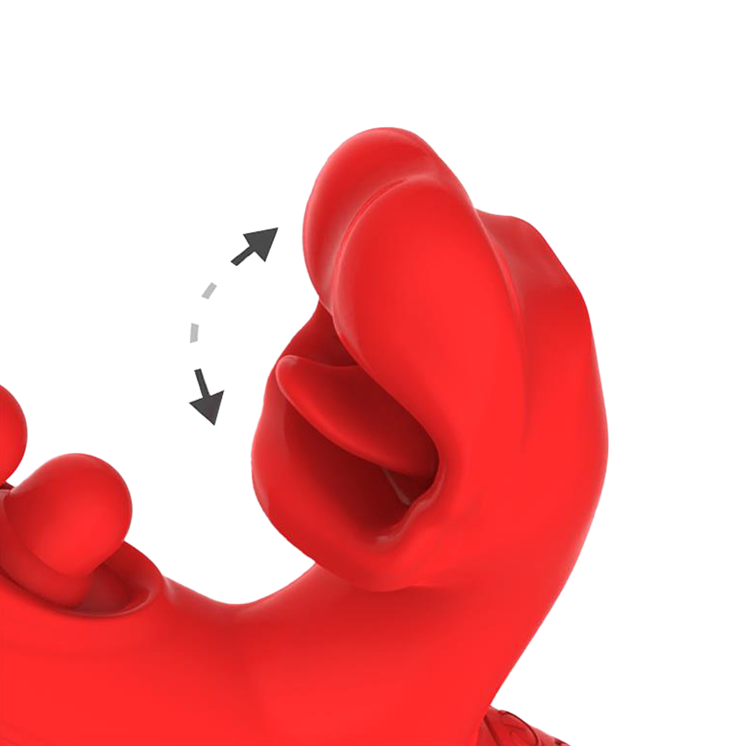 IY – Trixy – Mundvibrator mit dreifacher Klopffunktion und App-Steuerung – Rot – Bild 5