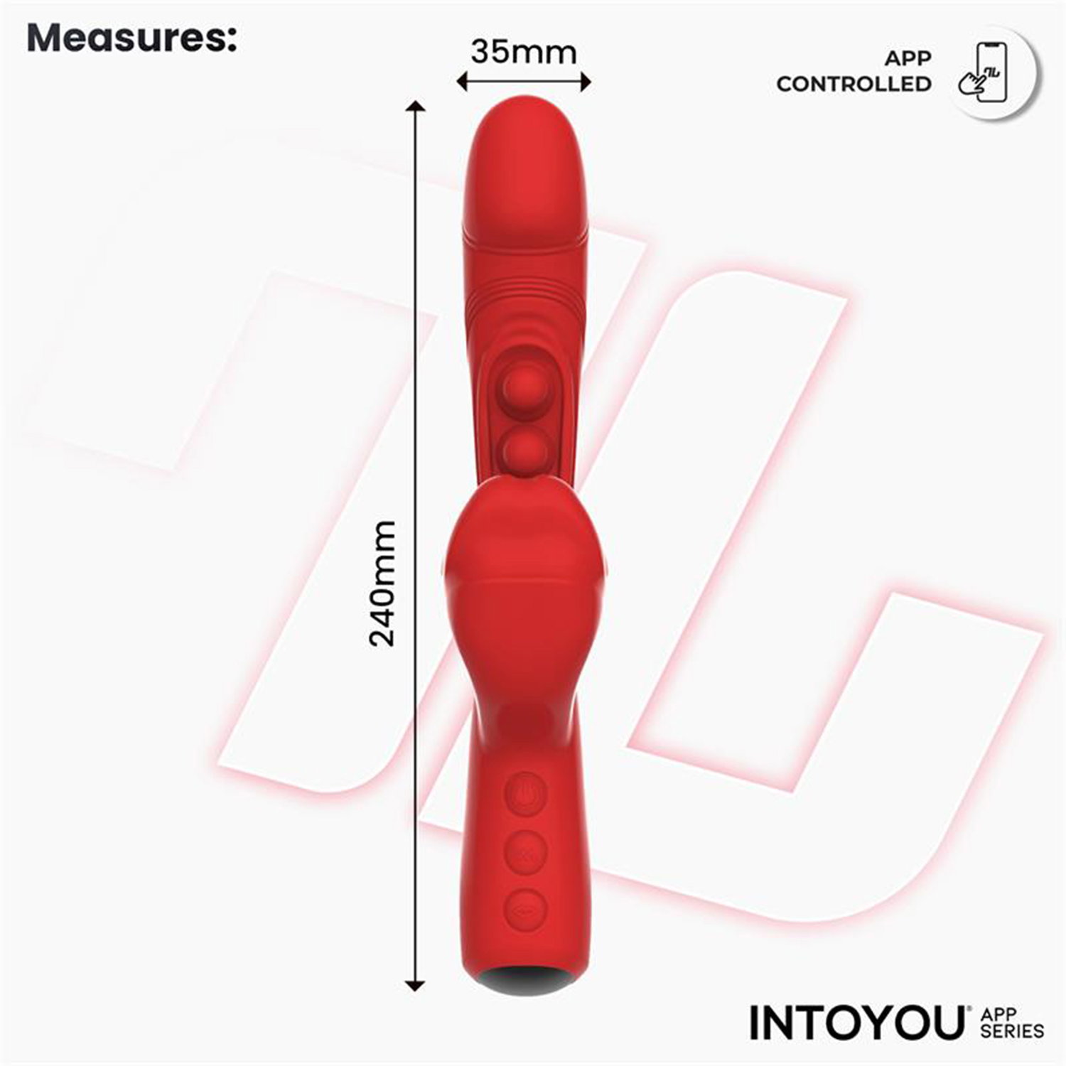 IY – Trixy – Mundvibrator mit dreifacher Klopffunktion und App-Steuerung – Rot – Bild 10