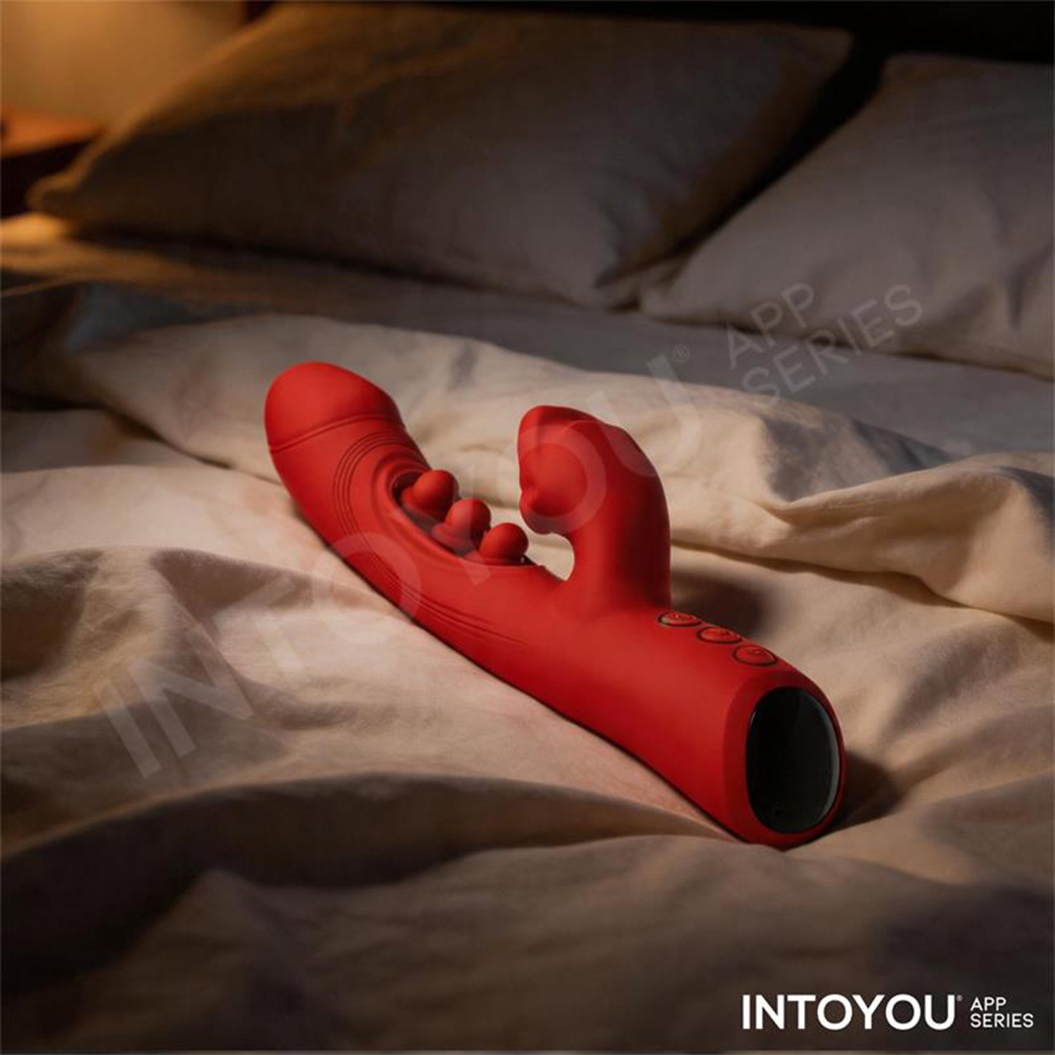 IY – Trixy – Mundvibrator mit dreifacher Klopffunktion und App-Steuerung – Rot – Bild 11