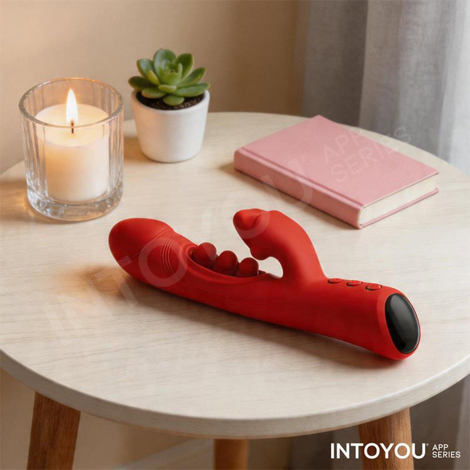 IY – Trixy – Mundvibrator mit dreifacher Klopffunktion und App-Steuerung – Rot – Bild 12