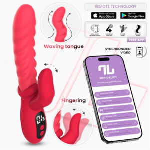 IY – Tingly – Vibrator mit Schwingfunktion und Fingeraufsatz, per App steuerbar – Rot