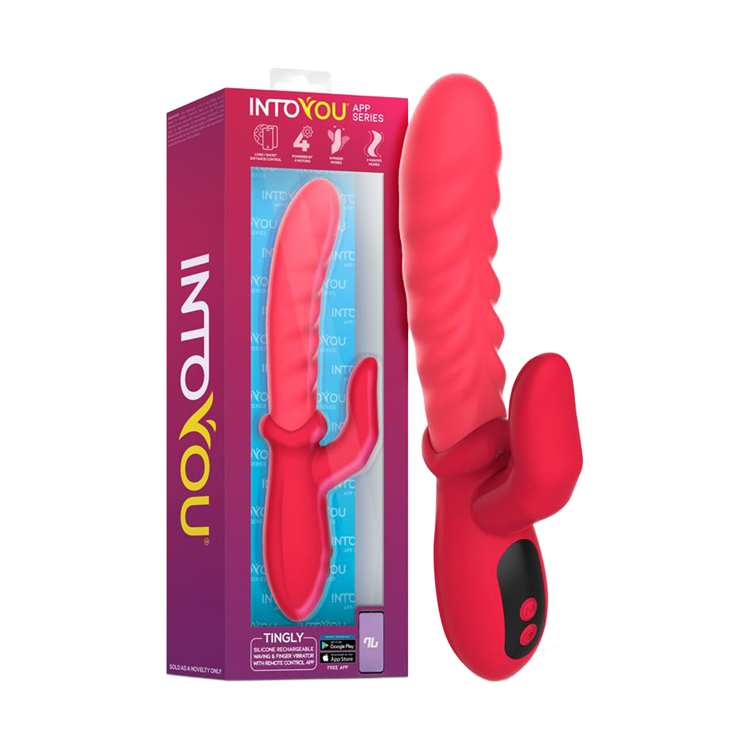 IY – Tingly – Vibrator mit Schwingfunktion und Fingeraufsatz, per App steuerbar – Rot – Bild 3
