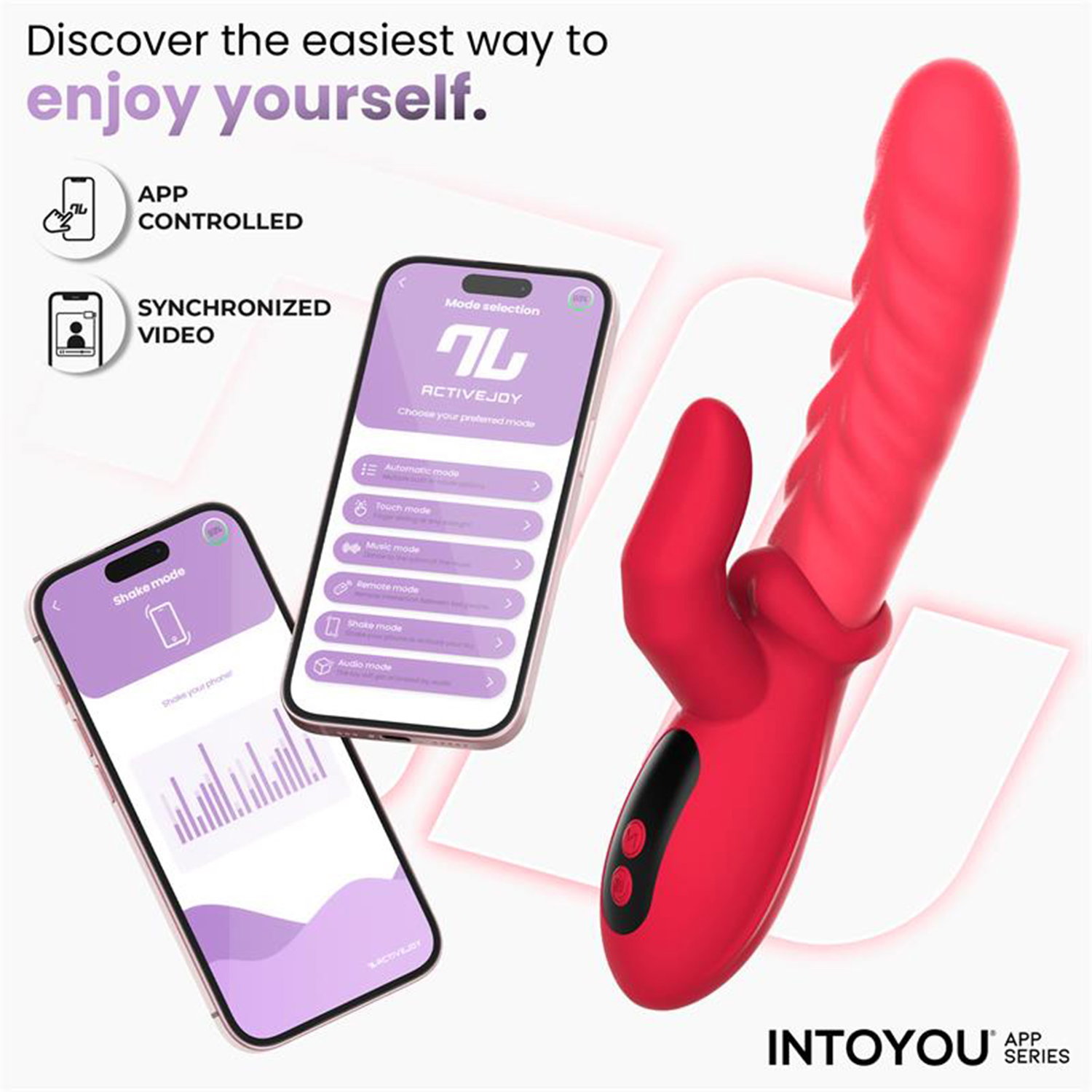 IY – Tingly – Vibrator mit Schwingfunktion und Fingeraufsatz, per App steuerbar – Rot – Bild 9