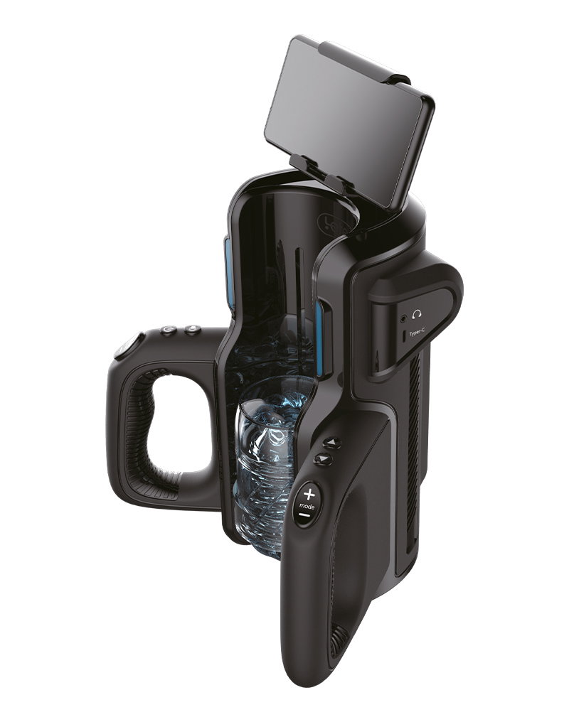 Leten - SM 500 - Super Thrusting Masturbator mit Telefonhalterung – Bild 3