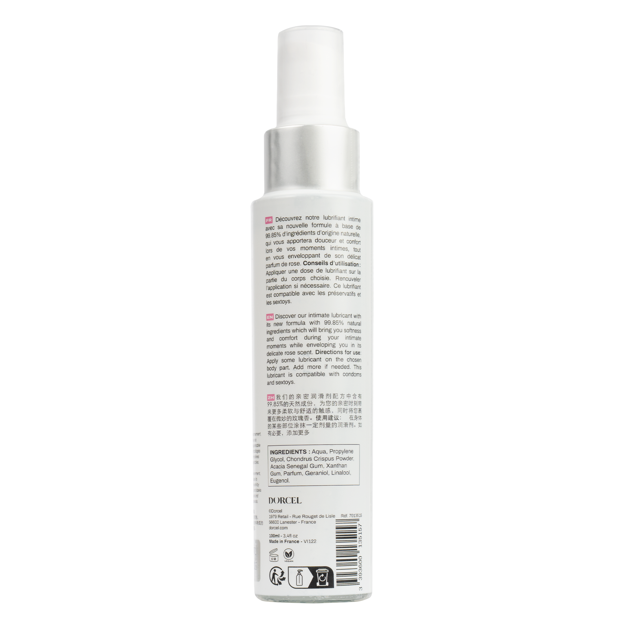 Dorcel – Plaisir – Wild Rose – Natürliches Gleitmittel – 100 ml