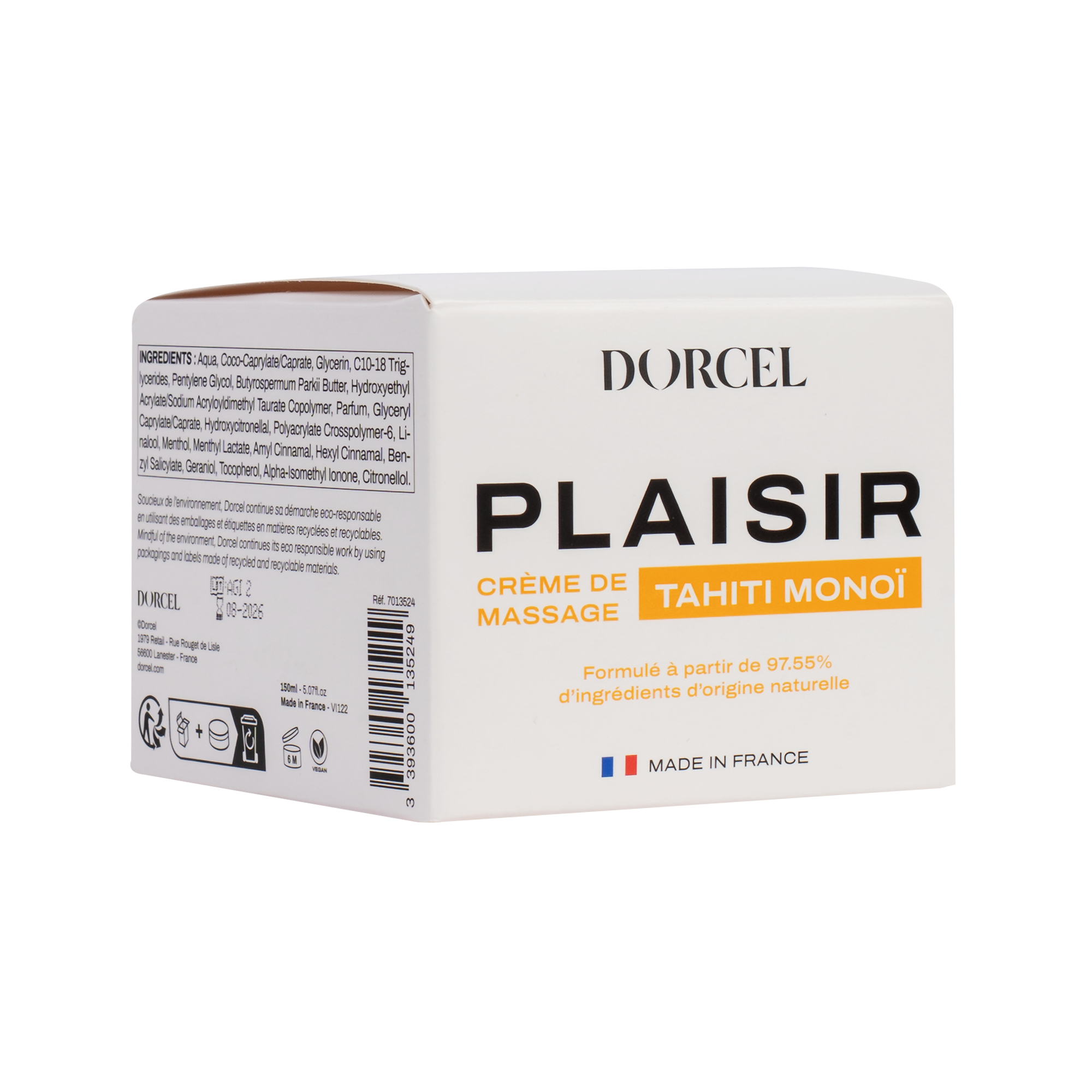 Dorcel - Plaisir - Tahiti Monoï - Massagecreme - 150 ml – Bild 3