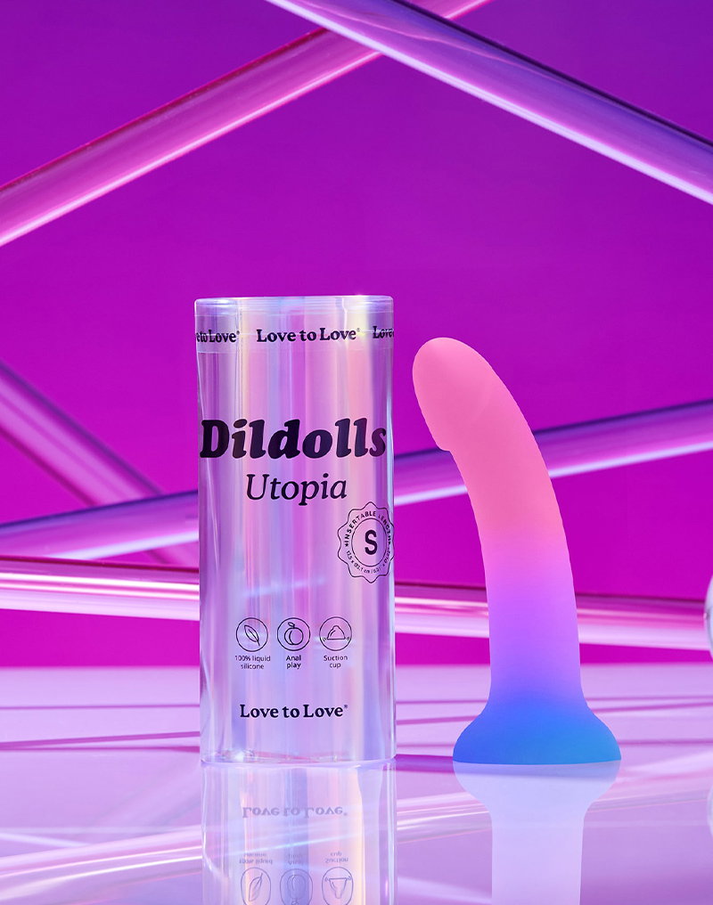 Love to Love – Utopia – Dildolls – Größe S – Rosa/Violett/Blau – Bild 8