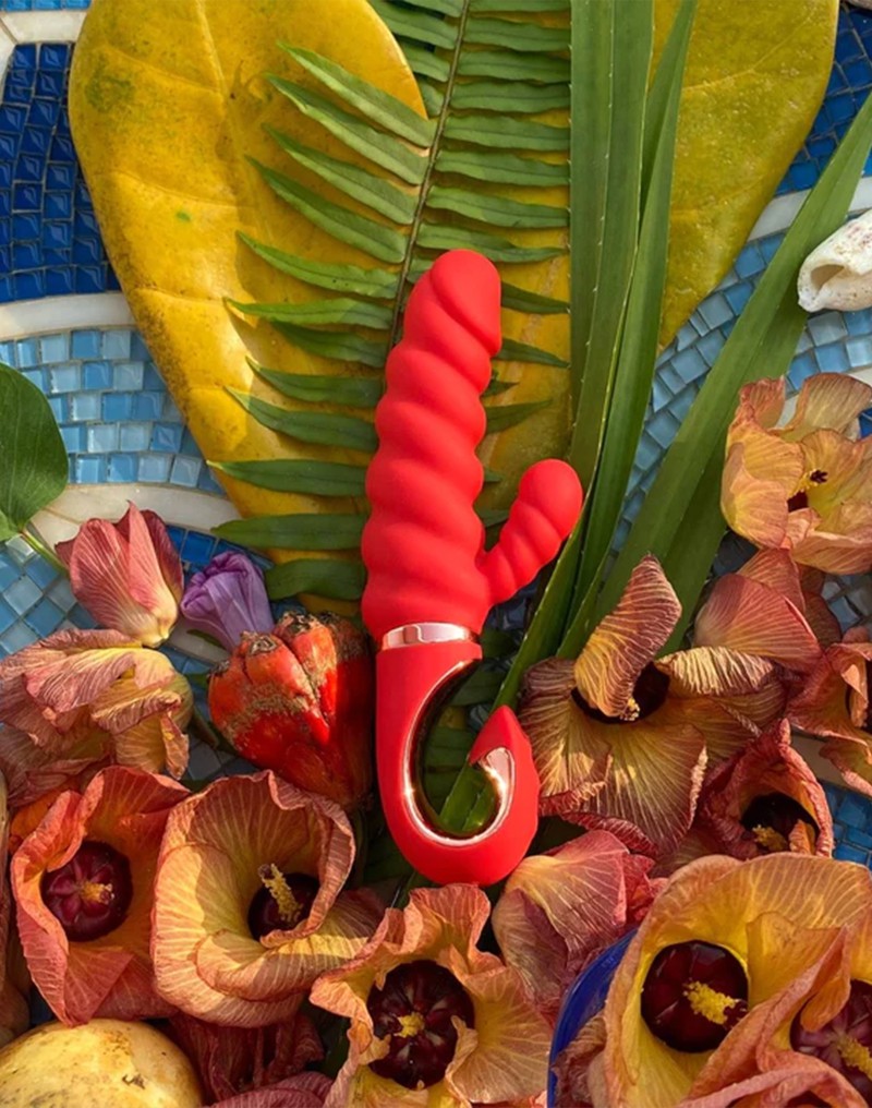 Gvibe - GCandy Mini - Gerippter Rabbit-Vibrator - Rot – Bild 10
