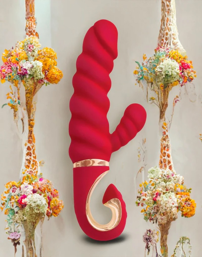 Gvibe - GCandy Mini - Gerippter Rabbit-Vibrator - Rot – Bild 9