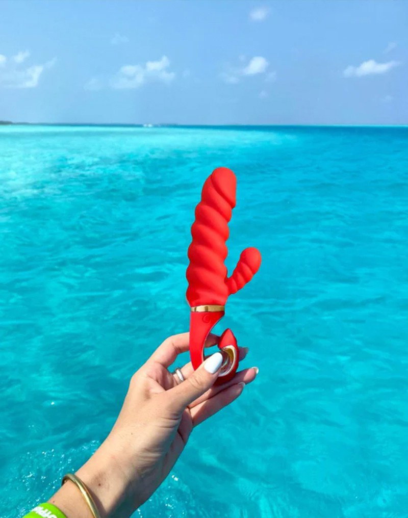 Gvibe - GCandy Mini - Gerippter Rabbit-Vibrator - Rot – Bild 11
