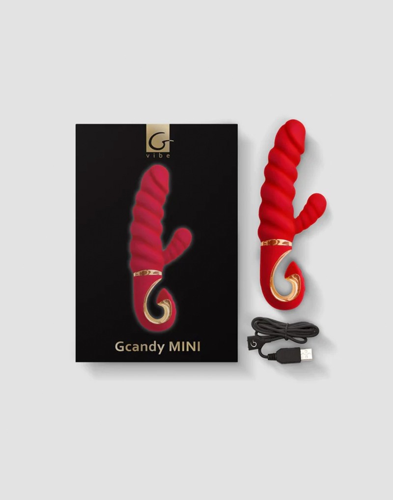 Gvibe - GCandy Mini - Gerippter Rabbit-Vibrator - Rot – Bild 6
