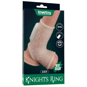 LoveToy - Drip Knights Ring - Vibrierende Penishülle - Weiß