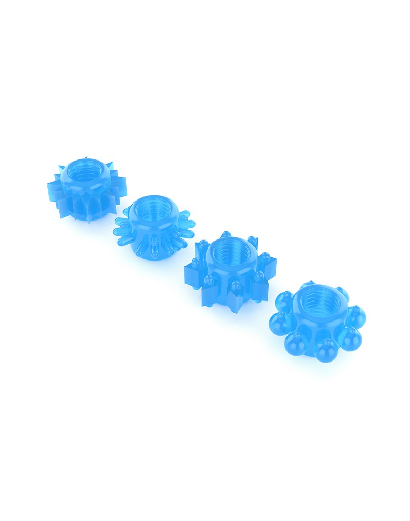 LoveToy – Lumino Play Cockring 4er Set – Glow in the Dark