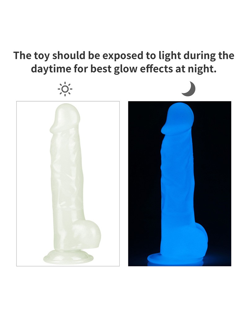 LoveToy - Lumino Play Dildo 21.5 cm - Glow in the Dark – Bild 6
