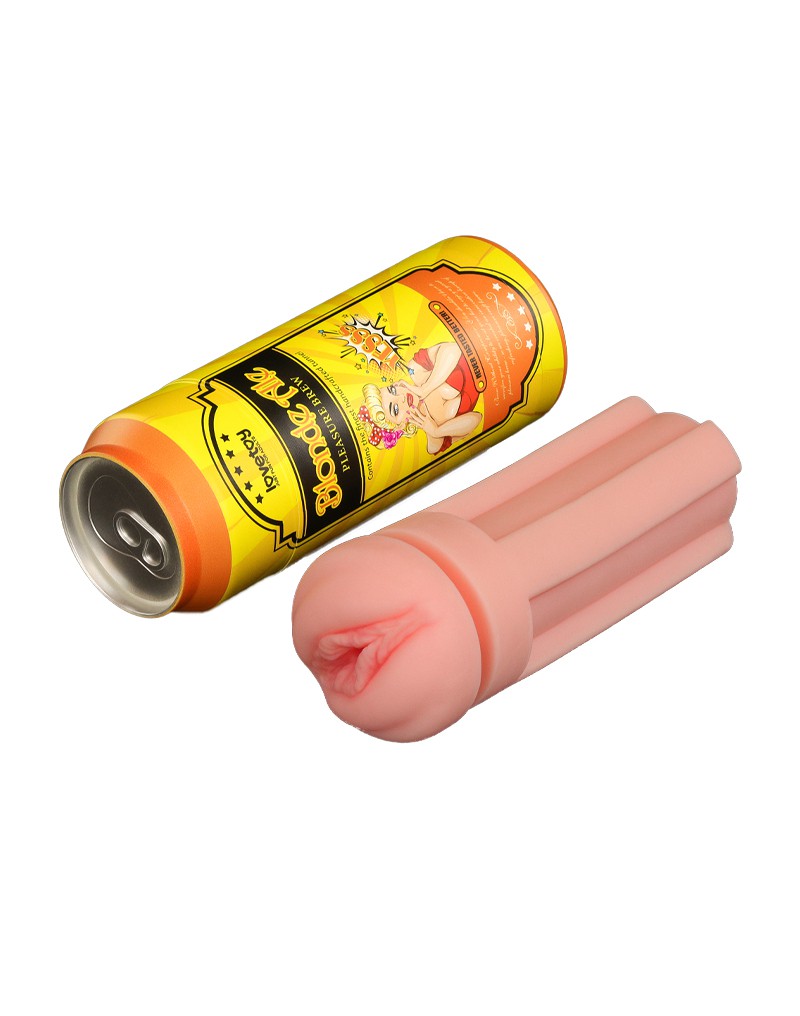 LoveToy - Pleasure Brew Blonde Ale Vagina Masturbator - Nude & Gelb – Bild 6
