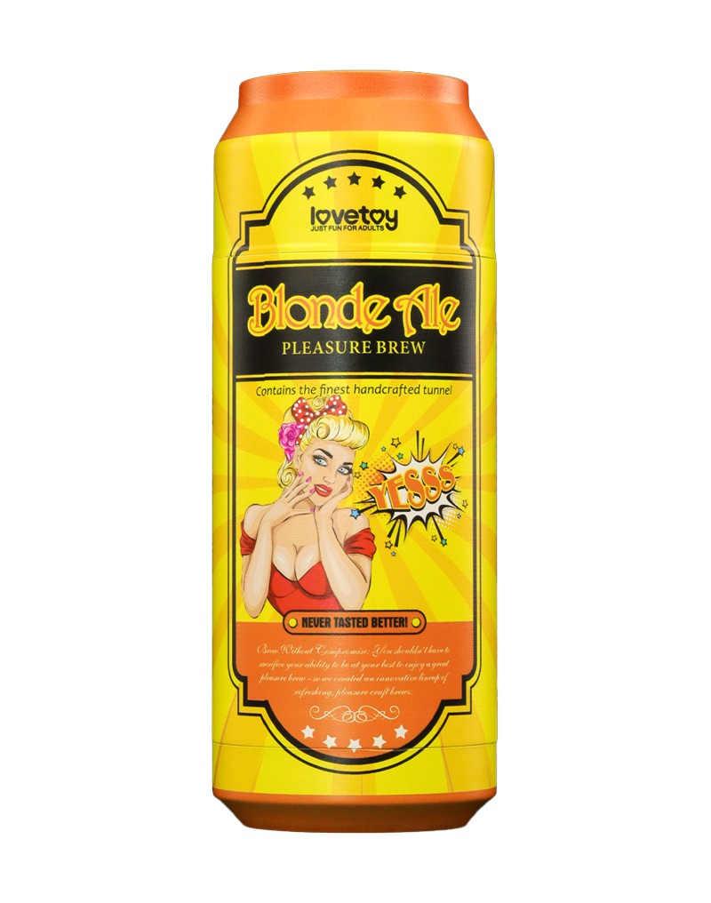 LoveToy – Pleasure Brew Blonde Ale Vagina Masturbator – Nude & Gelb