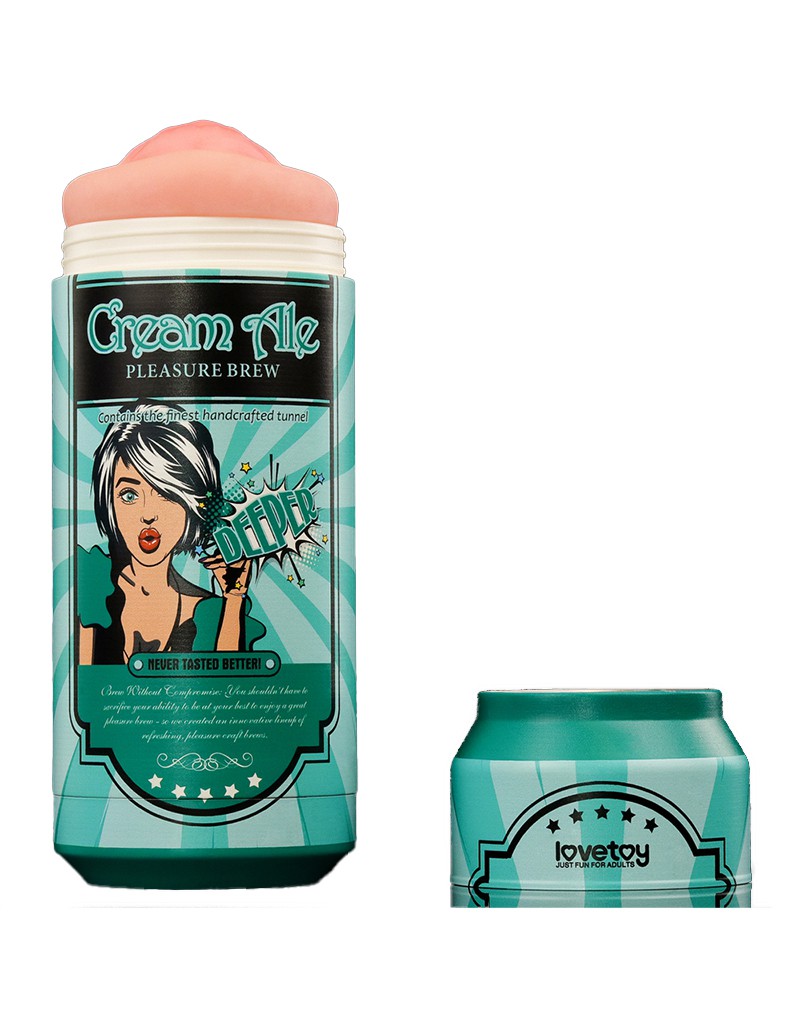 LoveToy - Pleasure Brew Cream Ale Mouth Masturbator - Grün & Nude – Bild 3