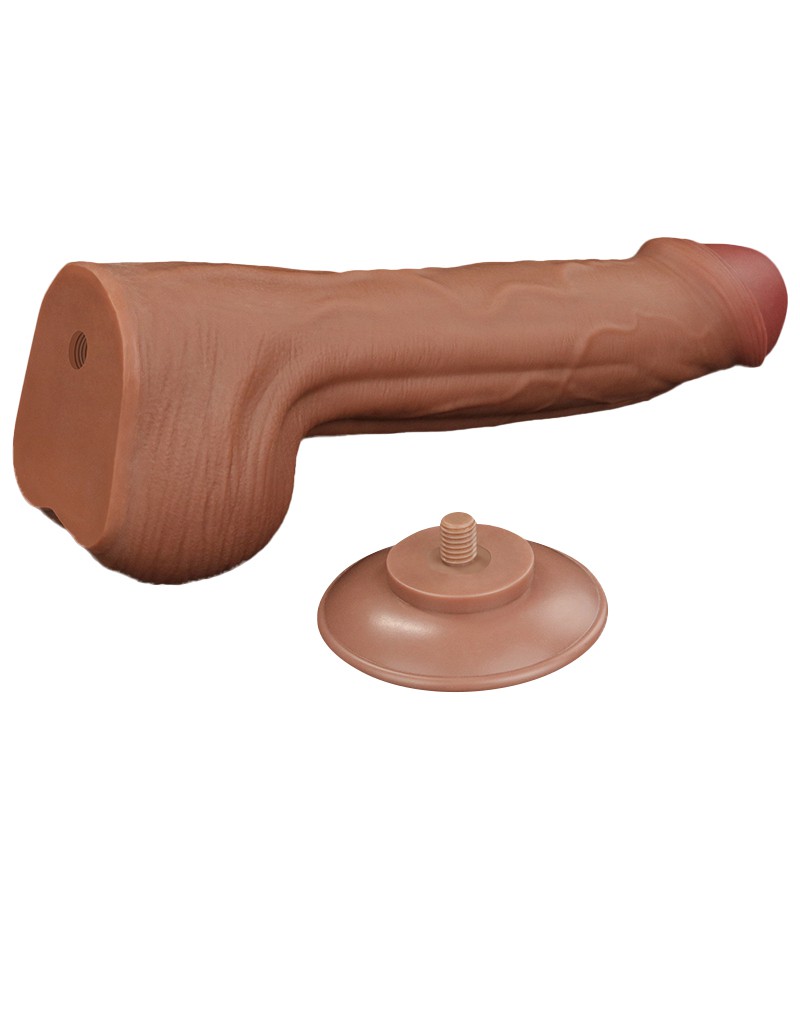 LoveToy - Sliding Skin Dildo 29 cm - Braun – Bild 8