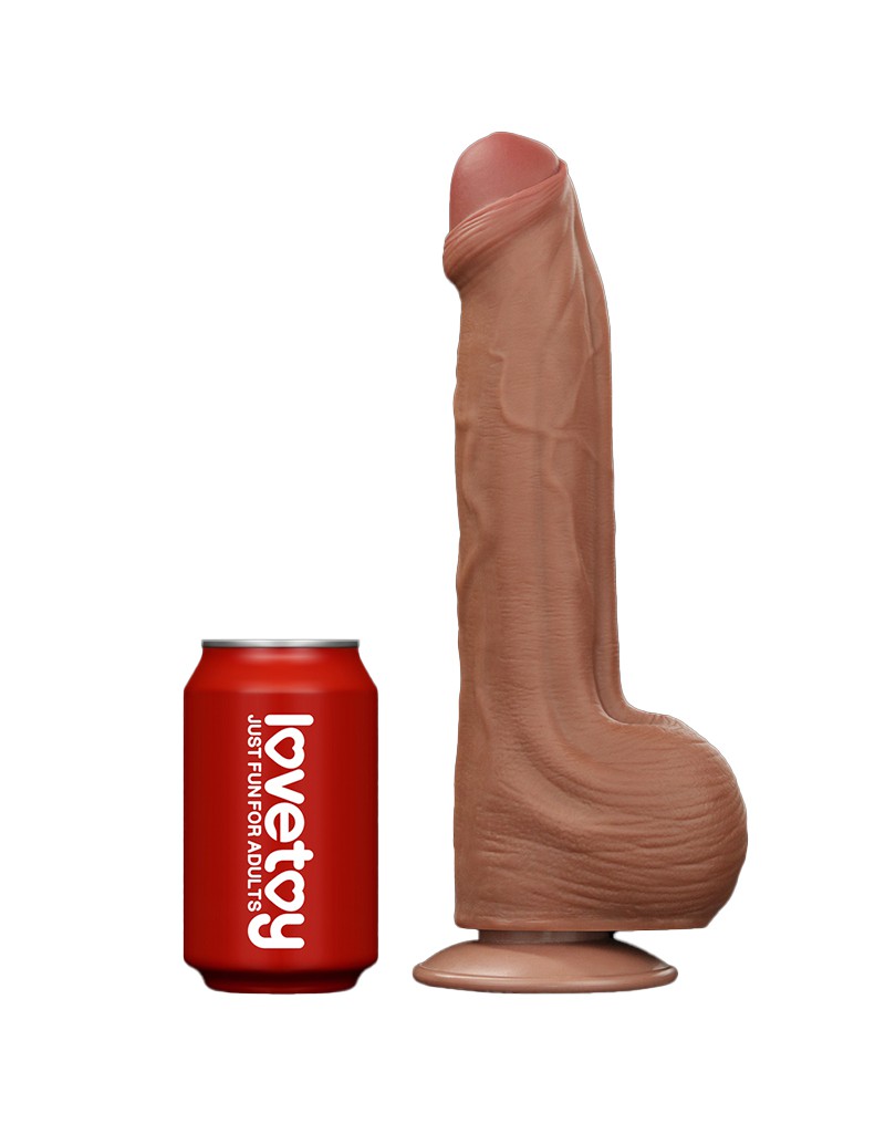 LoveToy - Sliding Skin Dildo 29 cm - Braun – Bild 16