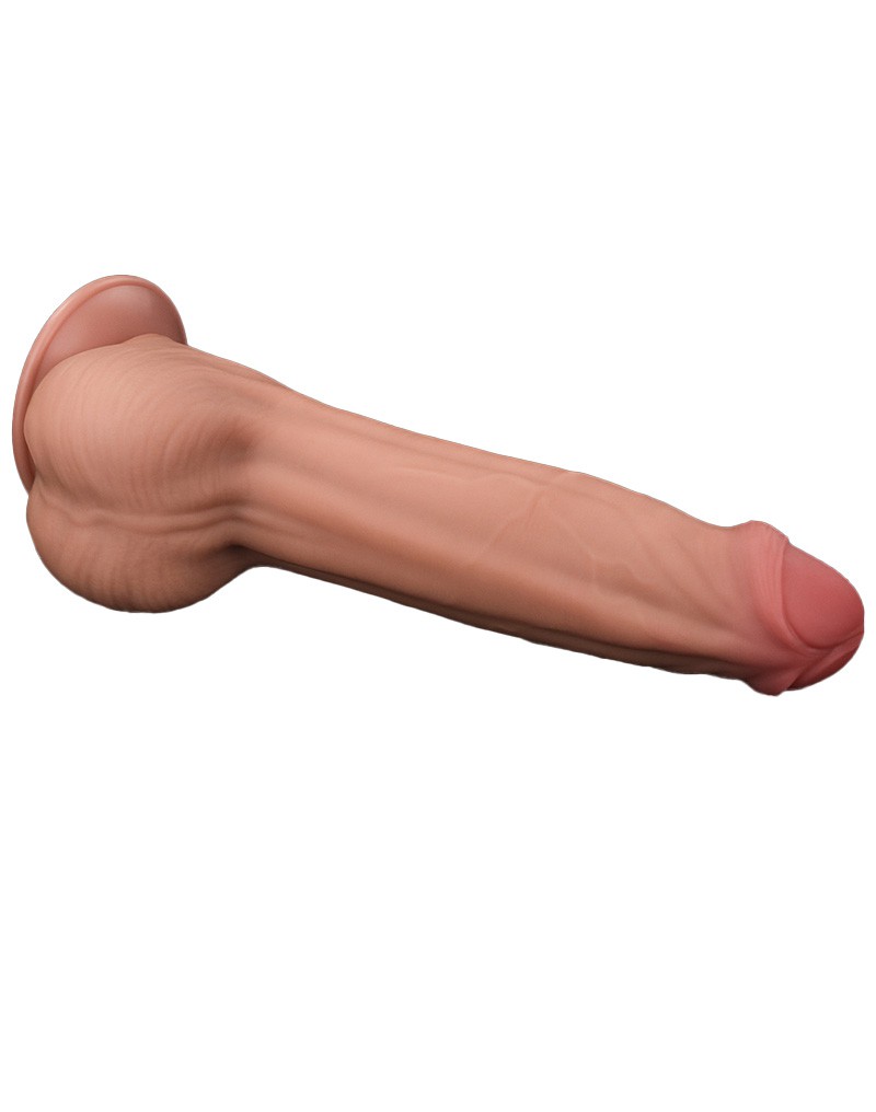 LoveToy - Sliding Skin Dildo 29 cm - Nude – Bild 5